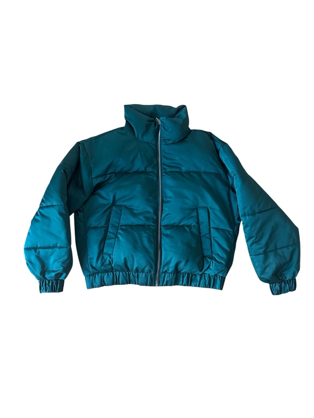 Abercrombie Green Mini Puffer Jacket Full Zip Ultra Collection Medium